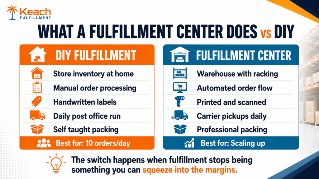What a Fulfillment Center does vs DIY