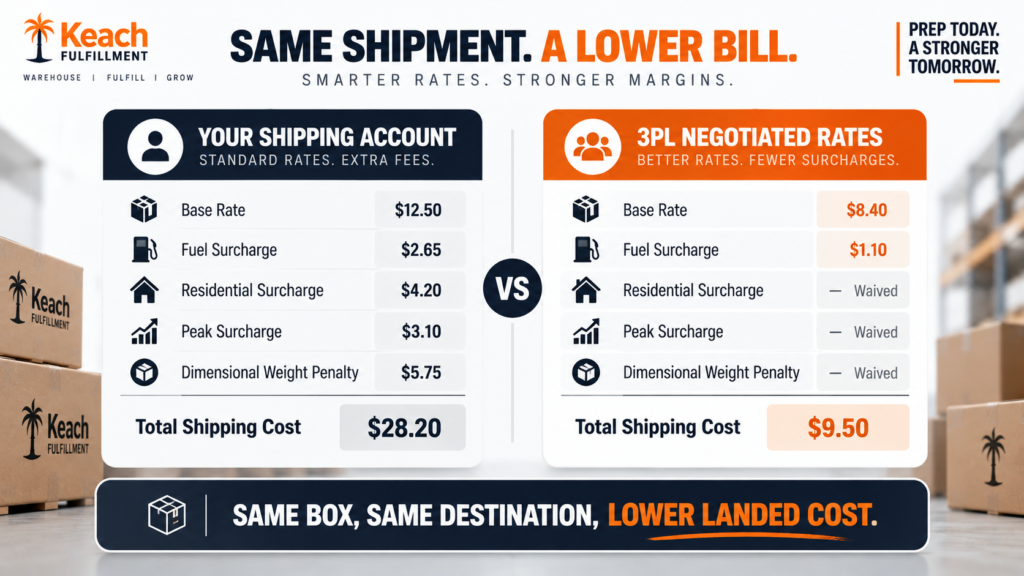 Your Shipping Rates vs. 3PL Rates
