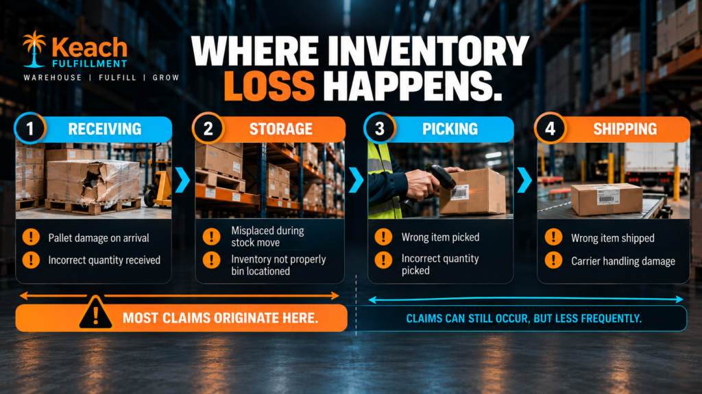 4 Stages Where Inventory Loss Can Occur 