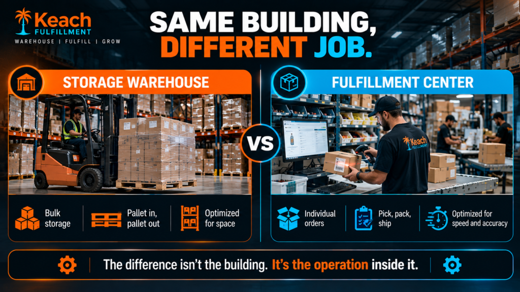 Storage Warehouse vs. Fulfillment Center