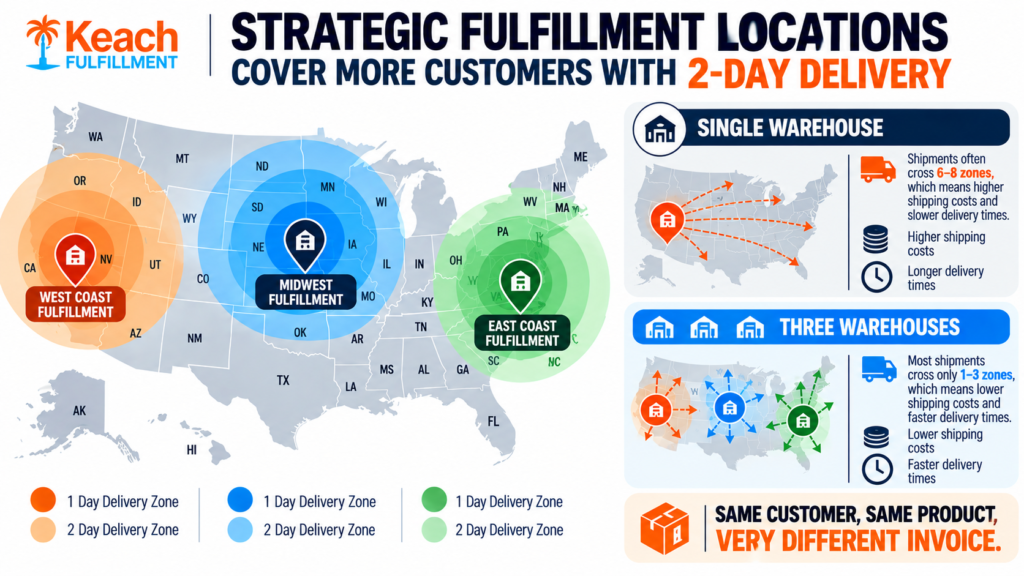 How Does Fulfillment Center Location Impact Your Overall Shipping Costs?